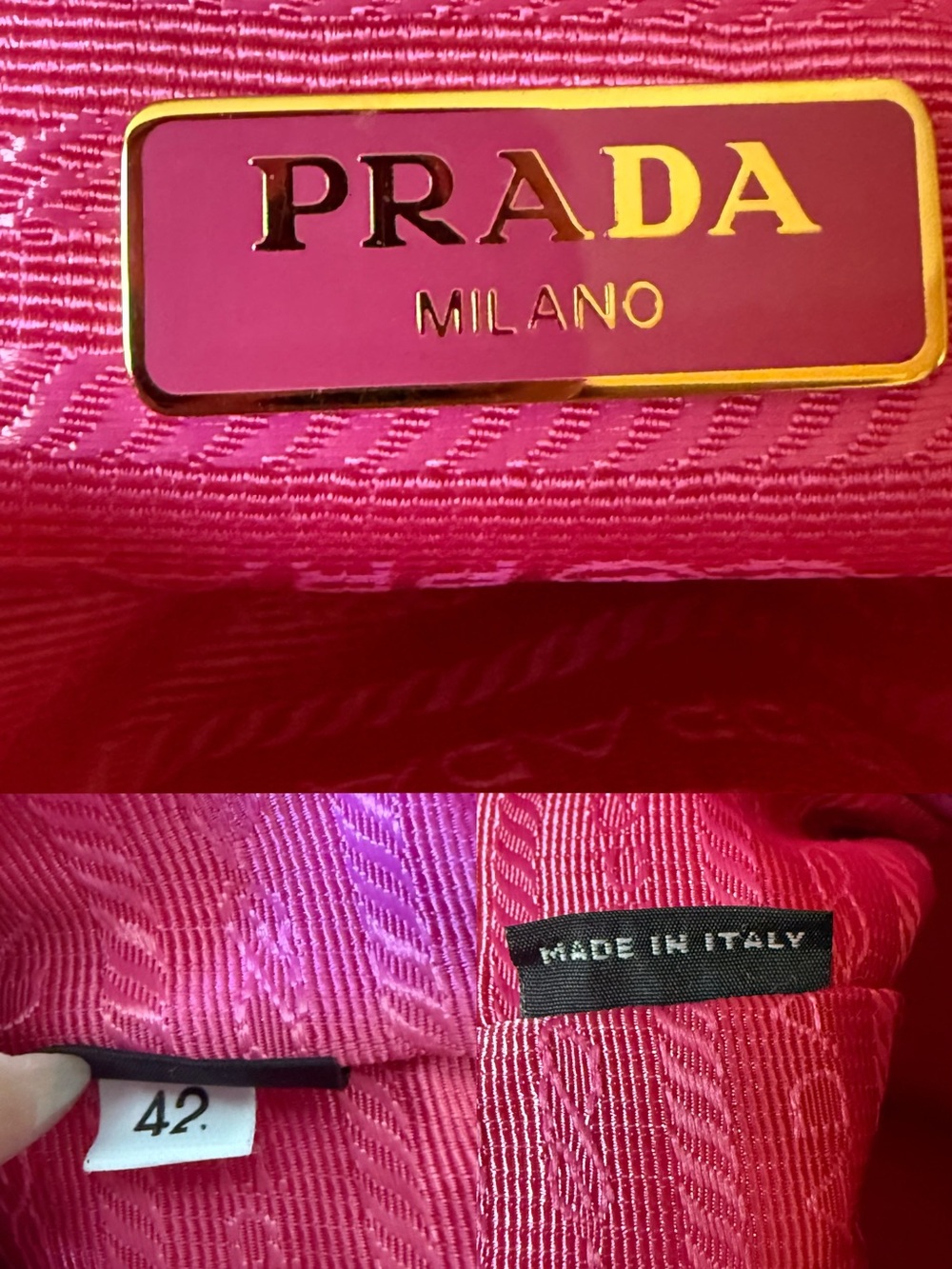Auth Prada Duet Re-Nylon Bucket Bag - Picture 9 of 14